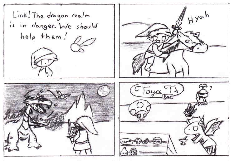 Luckily the Dragon Realms have a lot of cream pies for Epona to eat while she waits for Link to finish his adventure.